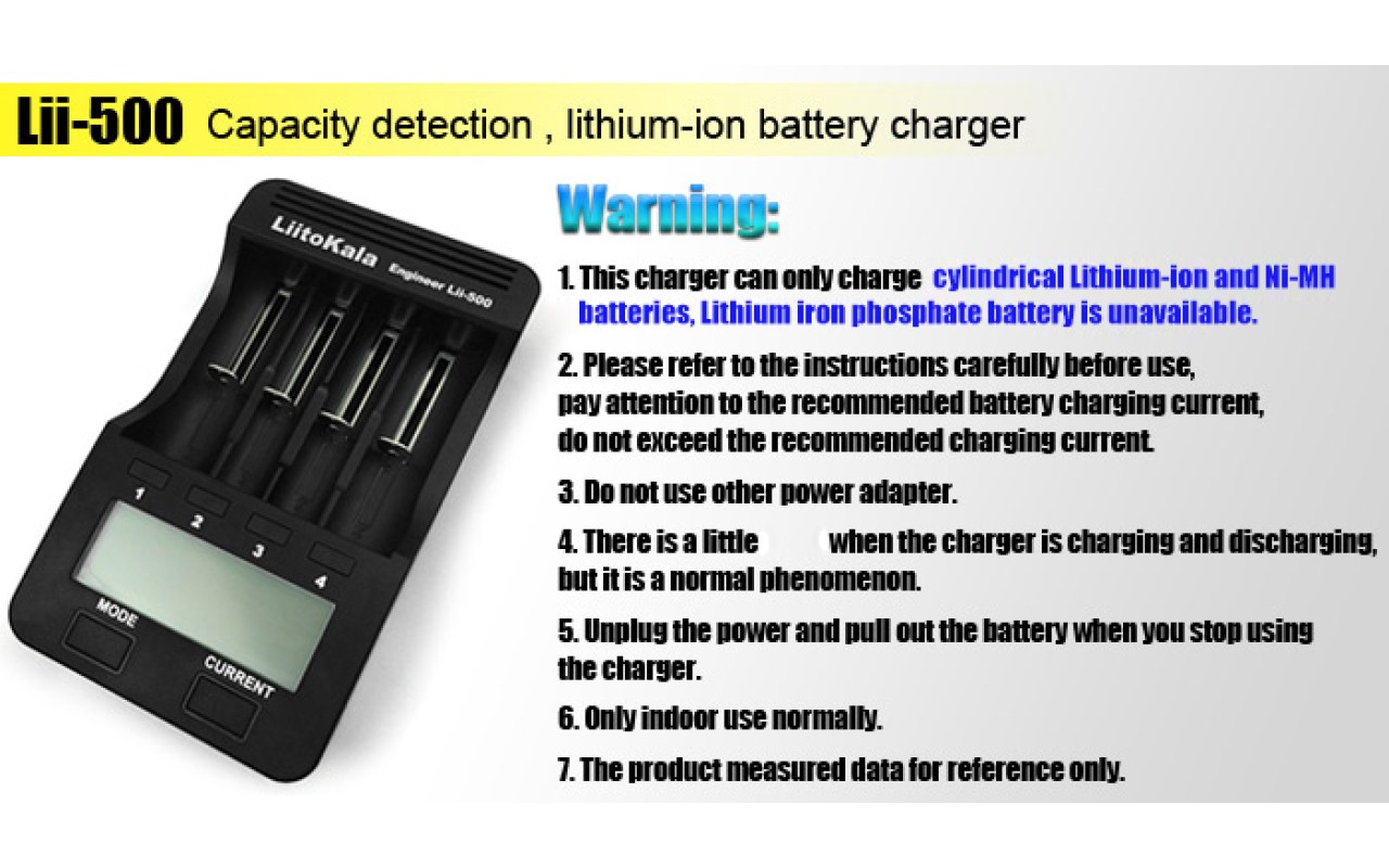 LiitoKala Engineer Lii 500 Charger Smart Charger With LCD Display