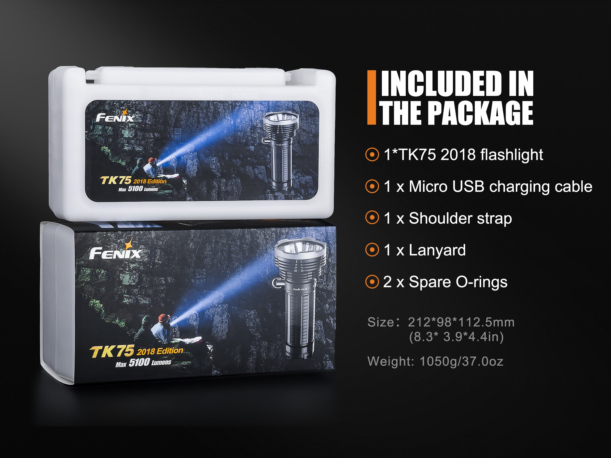 Fenix TK75 5100 Lumens LED Flashlight 2018 Upgraded Version 