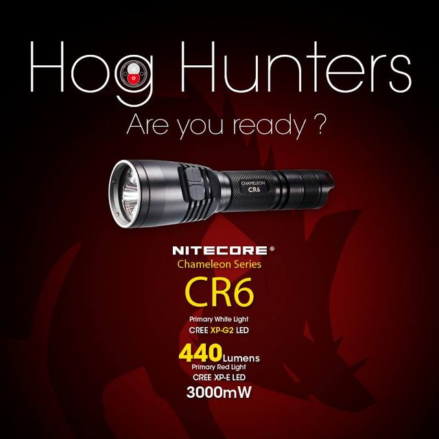 Nitecore CR6 Hunting Flashlight, Red LED Signal Flashlight