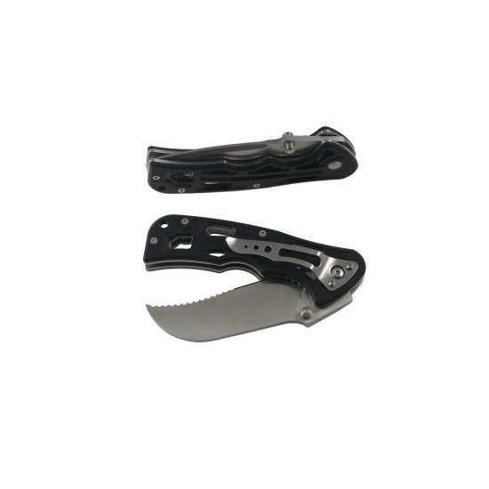 Enlan EL-03B EDC Folding Knife [G10 Handle, Liner Lock, Karambit Point, Serrated Edge]
