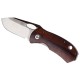 Enlan EL-05 EDC Folding Knife [Rose Wood Handle, Liner Lock, Drop Point, Fine Edge]