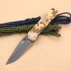 Enlan EL-06PF EDC Folding Knife [G10 Handle, Liner Lock, Drop Point, Fine Edge]