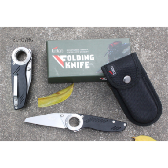 Enlan EL-07BG EDC Folding Knife [G10 Handle, Liner Lock, Sheeps Foot, Fine Edge]
