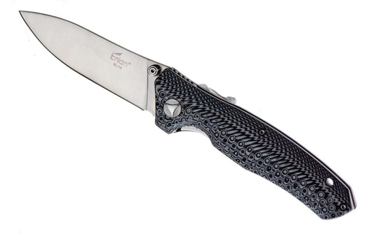 Enlan EL-10 EDC Folding Knife [G10Handle, Liner Lock, Drop Point,Fine ...