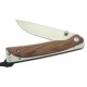 Enlan L03-2 EDC Folding Knife [Rose wood Handle, Liner Lock, Drop point, Fine Edge]
