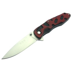 Enlan L04 EDC Folding Knife [Pakkawood Handle, Liner Lock, Drop point, Fine Edge]