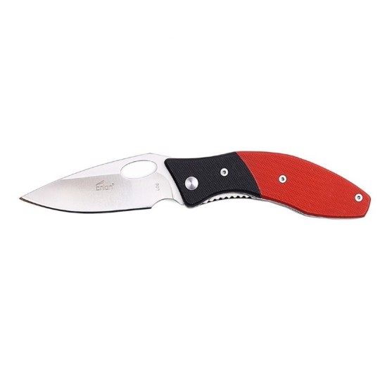 Enlan L06-1 EDC Folding Knife [G10 Handle, Liner Lock, Drop point, Fine Edge]