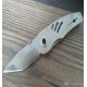 Enlan M01-T2 EDC Folding Knife [Stainless Steel Handle, Frame Lock, Drop point, Fine Edge]