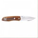 Enlan M011B EDC Folding Knife [Wood Handle, Liner Lock, Drop point, Fine Edge]