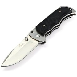 Enlan M015 EDC Folding Knife [G10 Handle, Liner Lock, Drop point, Fine Edge]