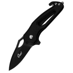 Enlan M016 EDC Folding Knife [Stainless Steel Handle, Frame Lock, Drop point, Fine Edge]