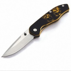 Enlan M022 EDC Folding Knife [G10 Handle, Liner Lock, Drop point, Fine Edge]
