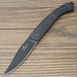 Enlan M032M EDC Folding Knife [Stainless Steel Handle, No Lock, Drop point, Fine Edge]