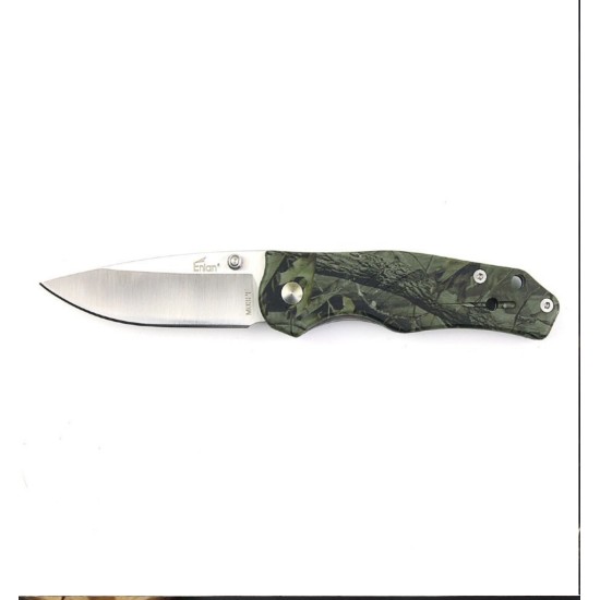 Enlan M03PF EDC Folding Knife [Aluminum Handle, Liner Lock, Drop point, Fine Edge]