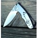 Enlan M05BK EDC Folding Knife [Stainless Steel Handle, Frame Lock, Drop point, Fine Edge]
