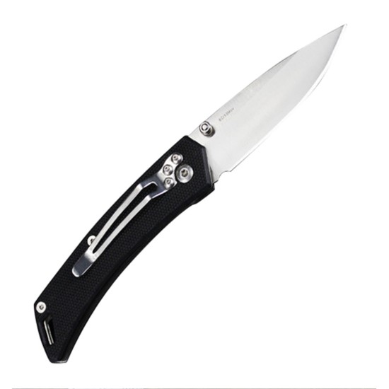 Enlan M07 EDC Folding Knife [G10 Handle, Liner Lock, Drop point, Fine Edge]