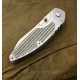 Enlan M08-2 EDC Folding Knife [Stainless Steel Handle, Frame Lock, Drop point, Fine Edge]