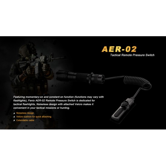 Fenix AER-02 Tactical Remote Pressure Switch for Fenix PD35, TK09, TK15, TK22, UC35, TK15C, PD35TAC flashlights