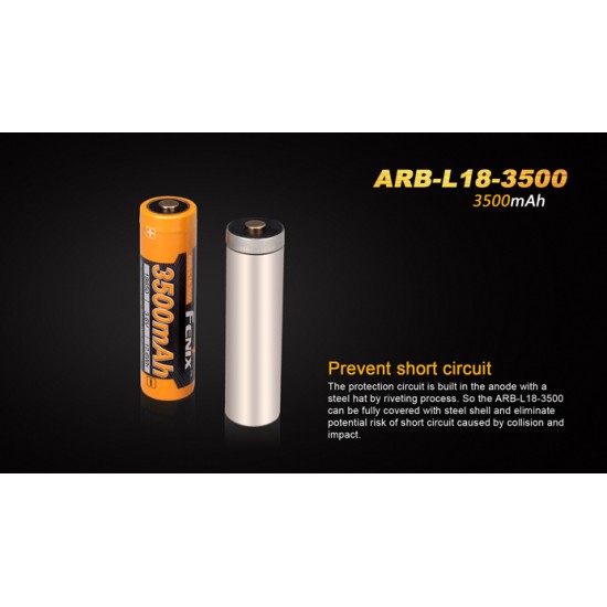 Fenix 18650 3500mAh 3.6V Button Top Rechargeable Li-ion Battery (ARB-L18-3500)