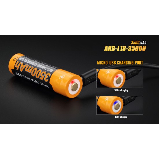 Fenix ARB-L18-3500U USB Rechargeable Li-ion 18650 3500mah Battery
