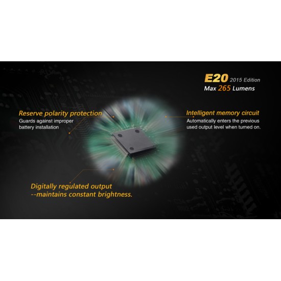 Fenix E20 - AA LED Flashlight 2015 Edition (265 Lumens, 2xAA) [DISCONTINUED]