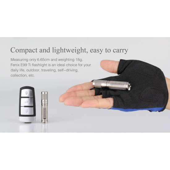 Fenix E99 Ti Limited Edition Titanium Keychain Flashlight (100 Lumens)