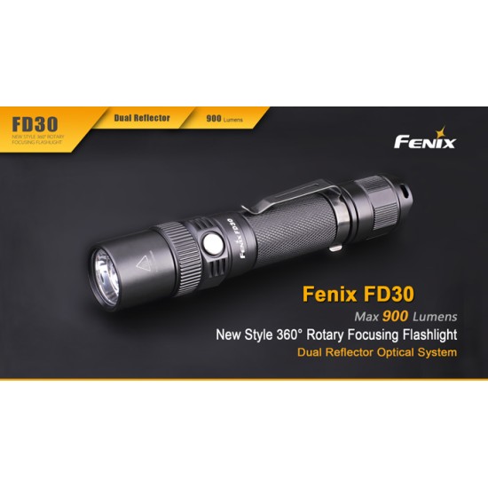 Fenix FD30 Adjustable Focus (Zoom) Tactical LED Flashlight (900 Lumens, 1x18650)