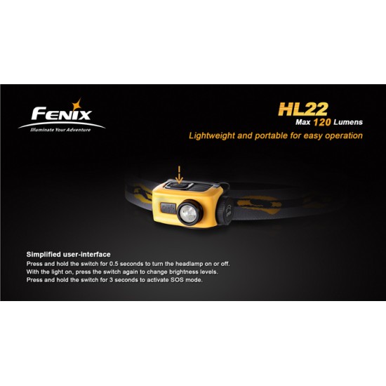 Fenix HL22 R4 LED Headlamp (1xAA - 120 Lumens)  [DISCONTINUED/UPGRADED]