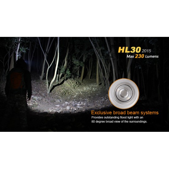 Fenix HL30 LED Headlamp (2xAA - 230 Lumens)