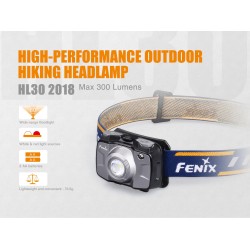 Fenix HL30 LED Headlamp 2018 Edition (300 Lumens, 2xAA)