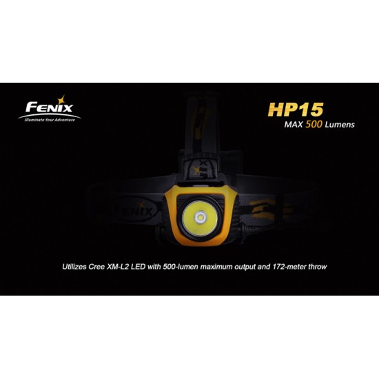 Fenix HP15 XM-L2 LED Headlamp (4xAA - 500 Lumens)