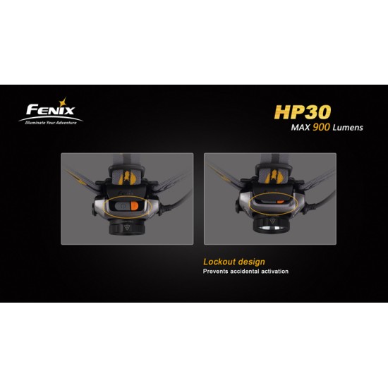 Fenix HP30 XM-L2 LED Headlamp (2x18650 - 900 Lumens)