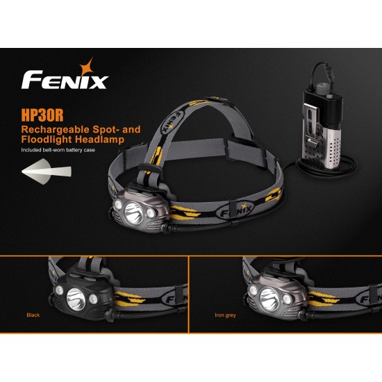 Fenix HP30R USB Rechargeable, Spot + Flood LED Headlamp (1750 Lumens)