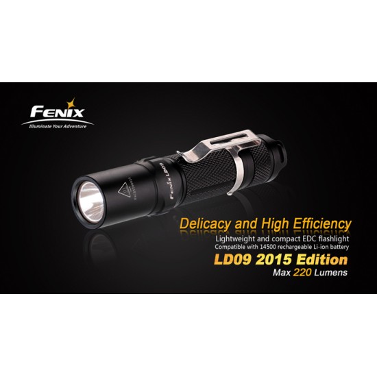 Fenix LD09 EDC LED Flashlight (1xAA/14500, 220 Lumens) - 2015 Upgrade