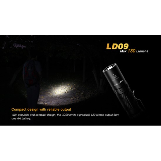 Fenix LD09 - 1xAA EDC LED Flashlight (130 Lumens) [DISCONTINUED/UPGRADED]