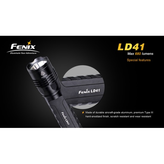 Fenix LD41 XM-L2 Flashlight - 4xAA, 680 Lumens (DISCONTINUED/UPGRADED)