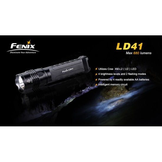 Fenix LD41 XM-L2 Flashlight - 4xAA, 680 Lumens (DISCONTINUED/UPGRADED)