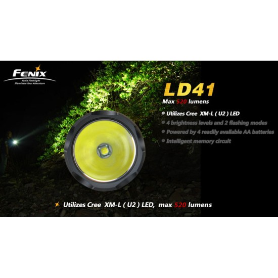 Fenix LD41 XML U2 - 4xAA Flashlight (520 Lumens) [DISCONTINUED/UPGRADED]