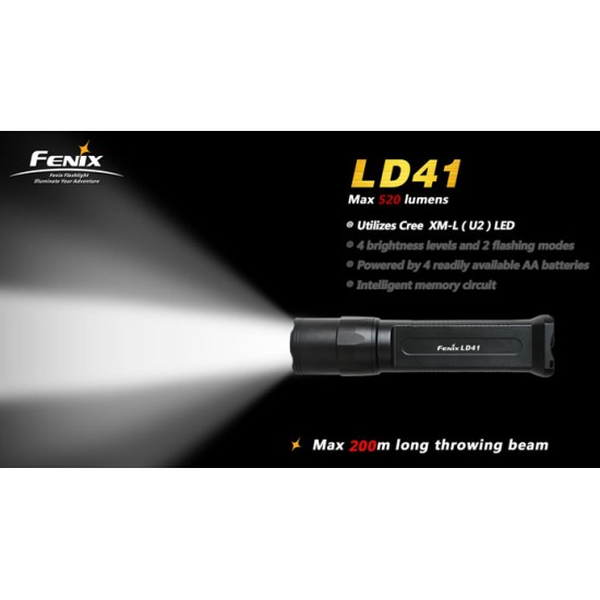 Fenix LD41 XML U2 - 4xAA Flashlight (520 Lumens) [DISCONTINUED/UPGRADED]