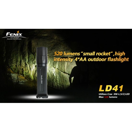 Fenix LD41 XML U2 - 4xAA Flashlight (520 Lumens) [DISCONTINUED/UPGRADED]