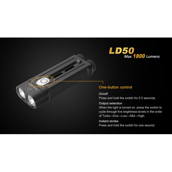 Fenix LD50 LED Flashlight (1800 Lumens) [DISCONTINUED]