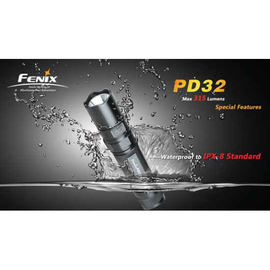 Fenix PD32 R5 Flashlight (315 Lumens, 1x18650) [DISCONTINUED & UPGRADED]