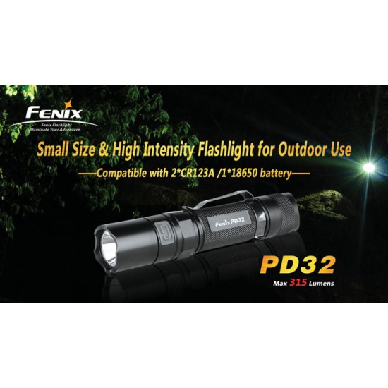 Fenix PD32 R5 Flashlight (315 Lumens, 1x18650) [DISCONTINUED & UPGRADED]