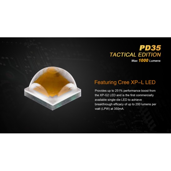 Fenix PD35 TAC LED Flashlight - Updated Version (1000 Lumens)