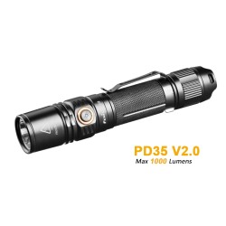 Fenix PD35 V2.0 Tactical LED Flashlight - 1000 Lumens, 250mts, 1x18650