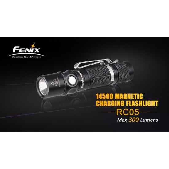Fenix RC05 Magnetic Rechargeable EDC Flashlight (300 Lumens, 1x14500/AA)