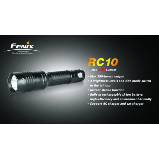 Fenix RC10 Rechargeable Flashlight, 380 Lumens [DISCONTINUED & UPGRADED]
