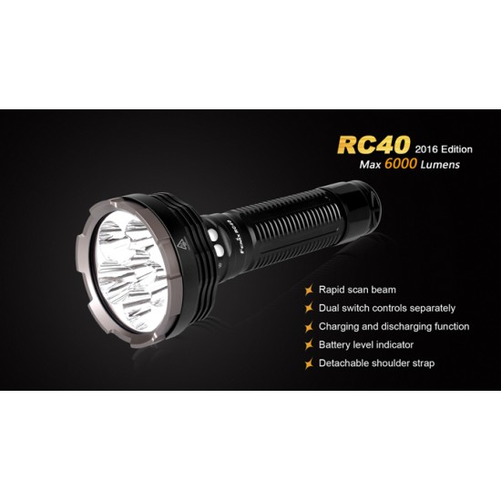 Fenix RC40 Rechargeable High Power Search Light (6000 Lumens, 2016 Edition)