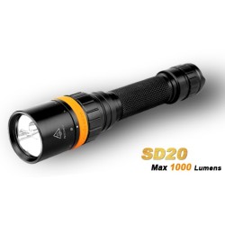 Fenix SD20 100mts Diving Flashlight (1000 Lumens, 2x18650)