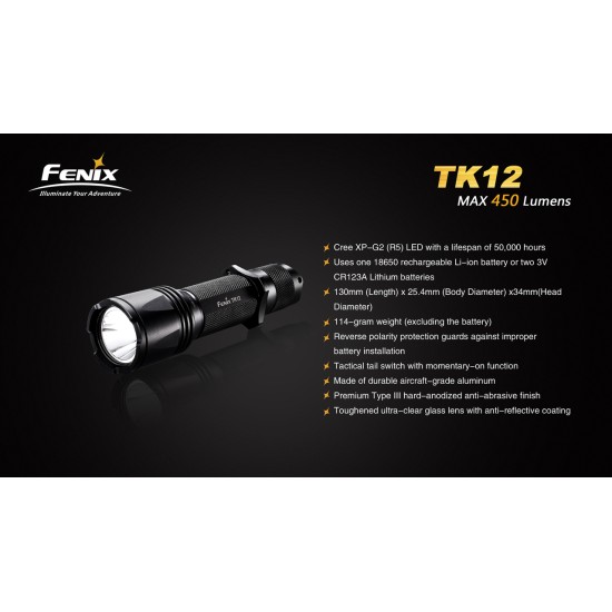 Fenix TK12 G2 R5 Flashlight (450 Lumens)  